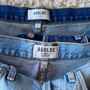 Agolde lot of 2 denim shorts